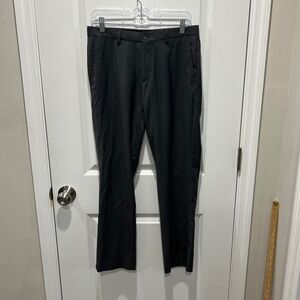 Calvin Klein Mens Dress Pants Gray Slim Fit Trousers 31x27